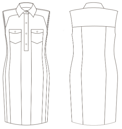 Technical Sketches in Garment Tech Pack