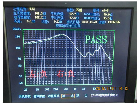 Headphone Frequency Response Check Failed